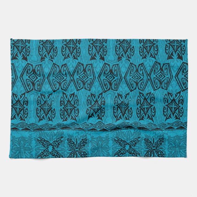 Paño De Cocina Haena Beach Hawái Primitive Tapa (Horizontal)