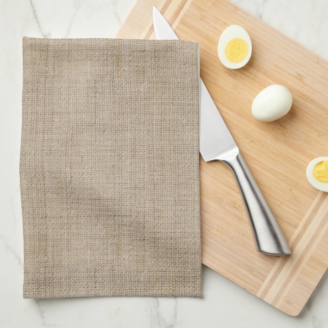 Paño De Cocina Haga su propia arpillera el monograma retro del (Doblado Cuarto)