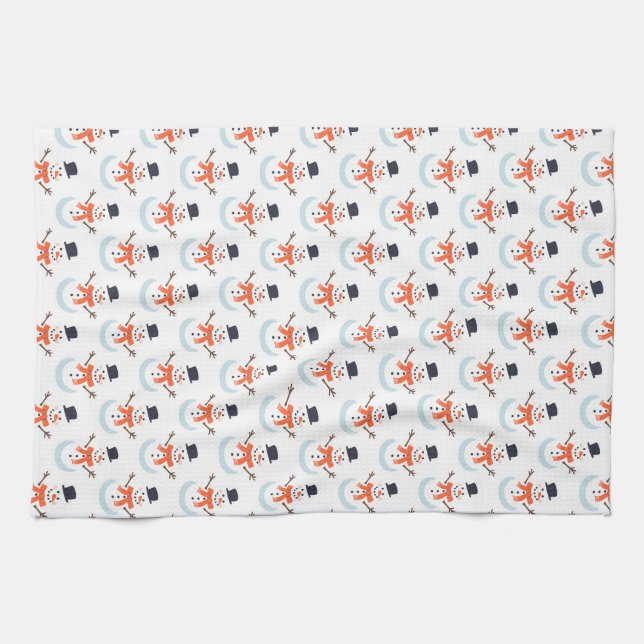 Paño De Cocina ¡Hagamos un muñeco de nieve! (Horizontal)