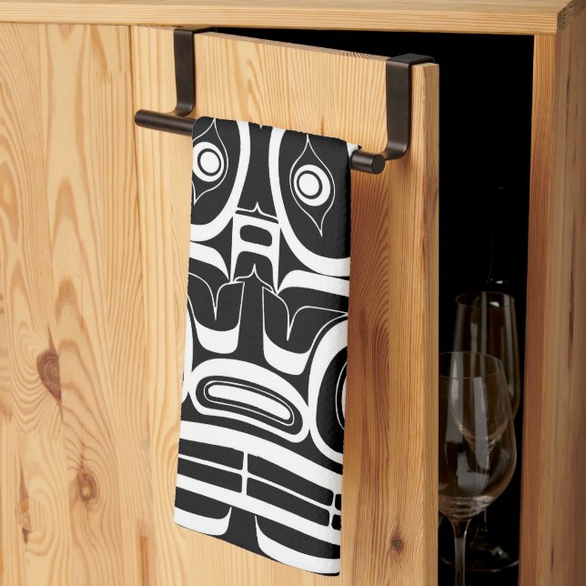 Paño De Cocina Haida Eagle Thunderbird Columbia Noroeste (Pliegue de tercios)