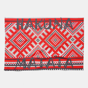 Paño De Cocina Hakuna Matata - Colección de arte swahili sin preo