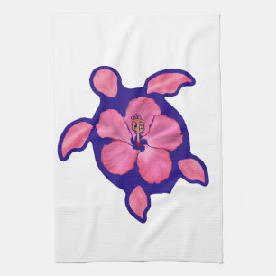 Paño De Cocina Halcón honu hawaiano e hibiscus