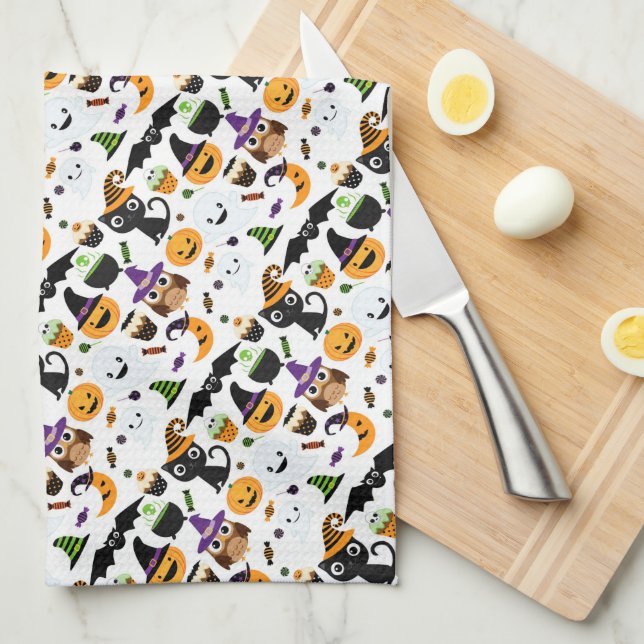 Paño De Cocina Halloween (Doblado Cuarto)