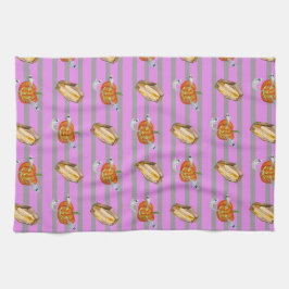 Paño De Cocina Halloween a rayas