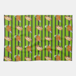 Paño De Cocina Halloween a rayas