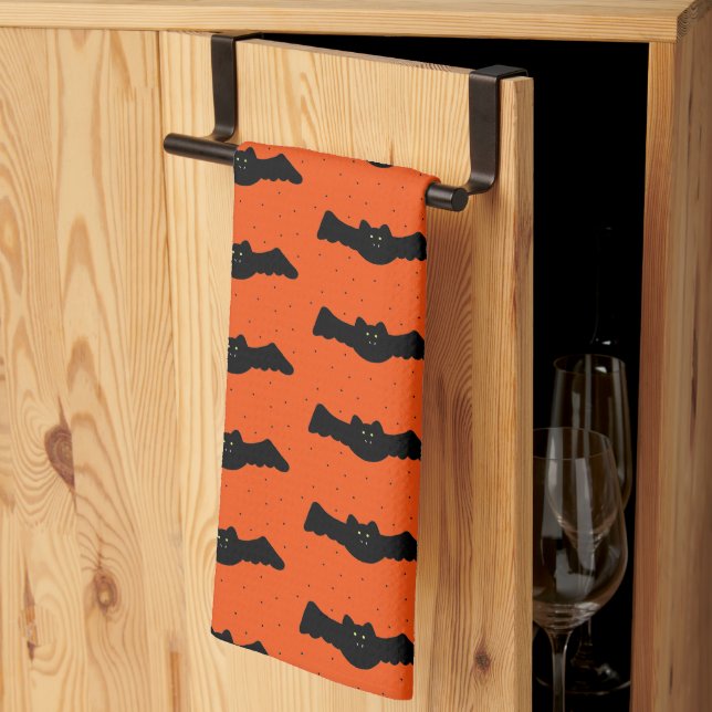 Paño De Cocina Halloween Bats (Pliegue de tercios)