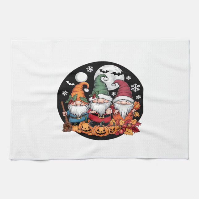 Paño De Cocina Halloween Christmas Thanksgiving Gnomes Classic T- (Horizontal)
