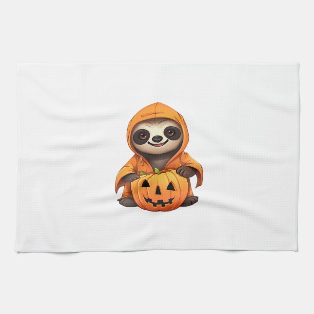 Paño De Cocina Halloween Cute Sloth Classic T-Shirt (Horizontal)