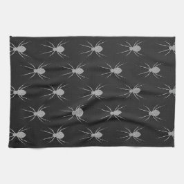 Paño De Cocina Halloween de araña plateada