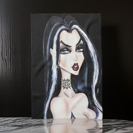 Paño De Cocina Halloween de Brujas góticas acuáticas