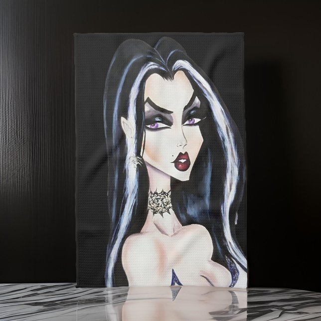 Paño De Cocina Halloween de Brujas góticas acuáticas (Subido por el creador)