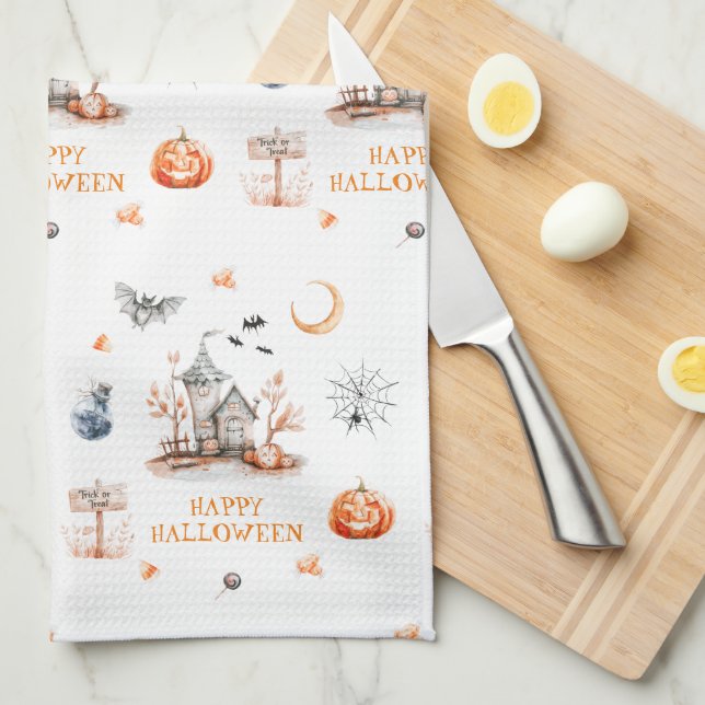 Paño De Cocina Halloween de Halloween (Doblado Cuarto)