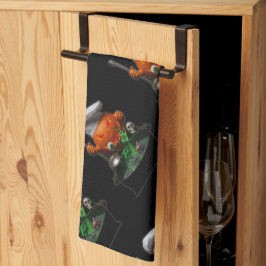 Paño De Cocina Halloween del Chef de calabaza - Diseño de caldero