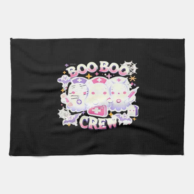 Paño De Cocina Halloween Enfermera Ghost Squad Boo Crew Funny Spo (Horizontal)