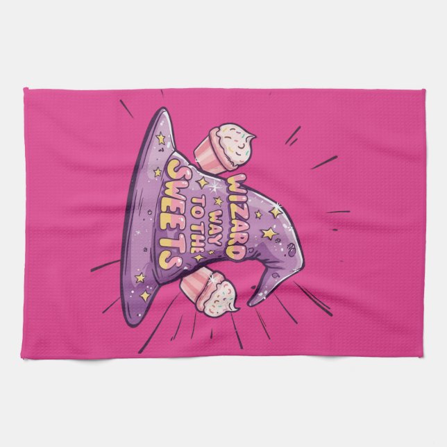 Paño De Cocina Halloween Girly - el camino a los dulces (Horizontal)