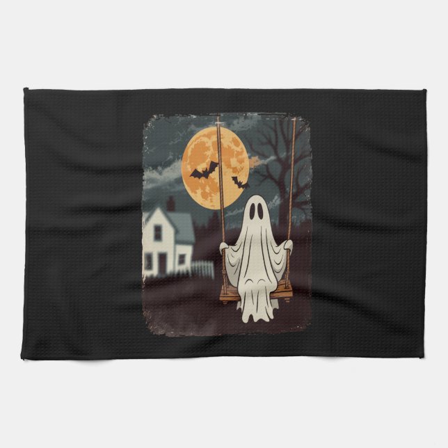 Paño De Cocina Halloween Haunted Ghost Swing (Horizontal)