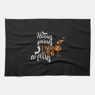 Paño De Cocina Halloween Hocus Pocus Necesito Vino Cumpleaños
