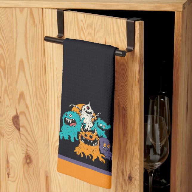 Paño De Cocina Halloween/Monster/Octubre/Otoño (Pliegue de tercios)