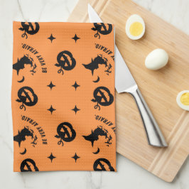Paño De Cocina Halloween Naranja Spookan Bitch Pumpkin Witch