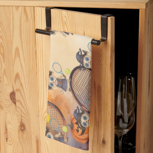 Paño De Cocina Halloween para jugador de tenis (Pliegue de tercios)