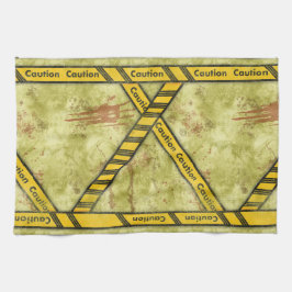 Paño De Cocina Halloween Precaución Laboratorio en mosaico