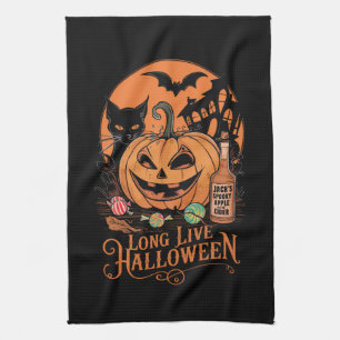 Paño De Cocina Halloween Retro Viva el Otoño Temporada Espeluznan