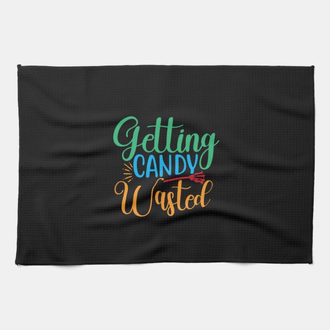 Paño De Cocina Halloween se está perdiendo el cumpleaños de Candy (Horizontal)