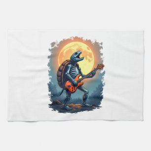 Paño De Cocina Halloween Tortuga esqueleto balancín tee para el a