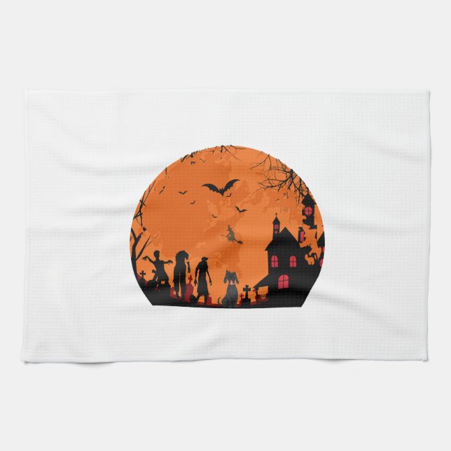 Paño De Cocina halloween vector        (Horizontal)