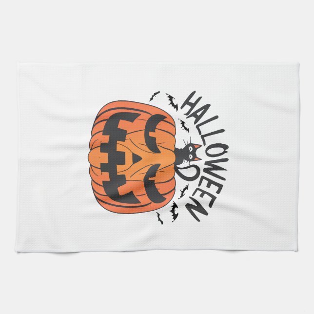 Paño De Cocina Halloween vintage  (Horizontal)