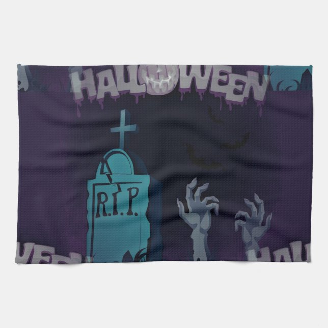 Paño De Cocina halloween zombie (Horizontal)