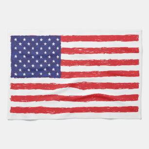 Paño De Cocina *Hand americano Sketch* de la bandera de los