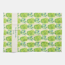 Paño De Cocina Hand-Painted PIneapple Personalized Buttercream