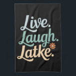 Paño De Cocina Hanukkah Live Laugh Latke Funny Holiday Family<br><div class="desc">Hanukkah Live Laugh Latke Funny Holiday Family</div>