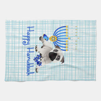 Paño De Cocina Hanukkah Pug con Menorah y Dreides