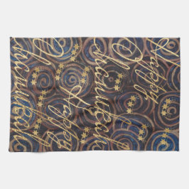 Paño De Cocina Hanukkah Spinning Golds