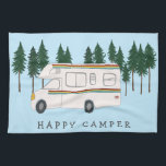 Paño De Cocina HAPPY CAMPER whimsical motorhome RVing Forest<br><div class="desc">¡FELICES CAMPESINOS! ¡Prefiero ser RVing! ¿Y tú? Echa un vistazo a esta toalla de camper dulce retro y revisa mi tienda para ver más artículos a juego como camisetas, imanes, llaveros, almohadas, pegatinas y más. Y por supuesto más RV, campervan, autohome y camping también. Personalizar esta taza con un nombre,...</div>