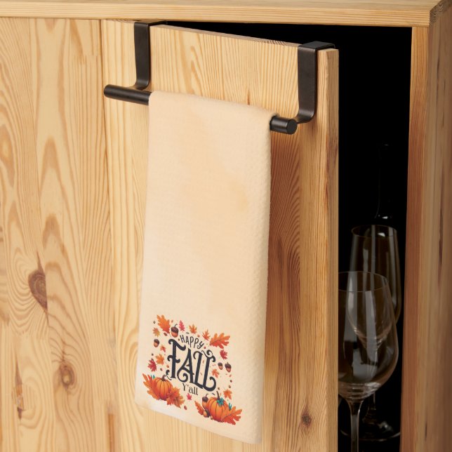 Paño De Cocina Happy Fall Y'all (Pliegue de tercios)