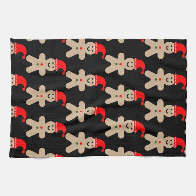 Paño De Cocina Happy Gingerbread man Winter (Horizontal)