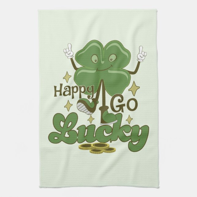 Paño De Cocina Happy Go Lucky St. Patrick's (Vertical)