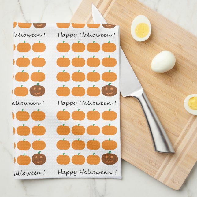 Paño De Cocina Happy Halloween Cumpkin Patch (Doblado Cuarto)