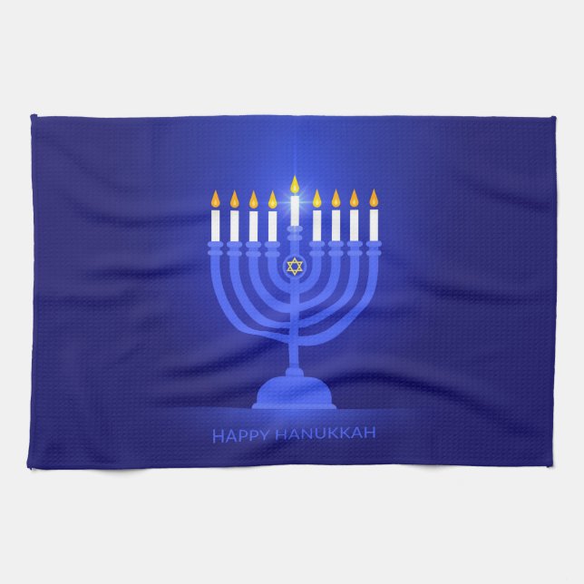Paño De Cocina Happy Hanukkah Kitchen Towel (Horizontal)
