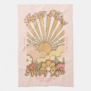 Paño De Cocina Happy Mind Happy Life Hippy Groovy Vibes