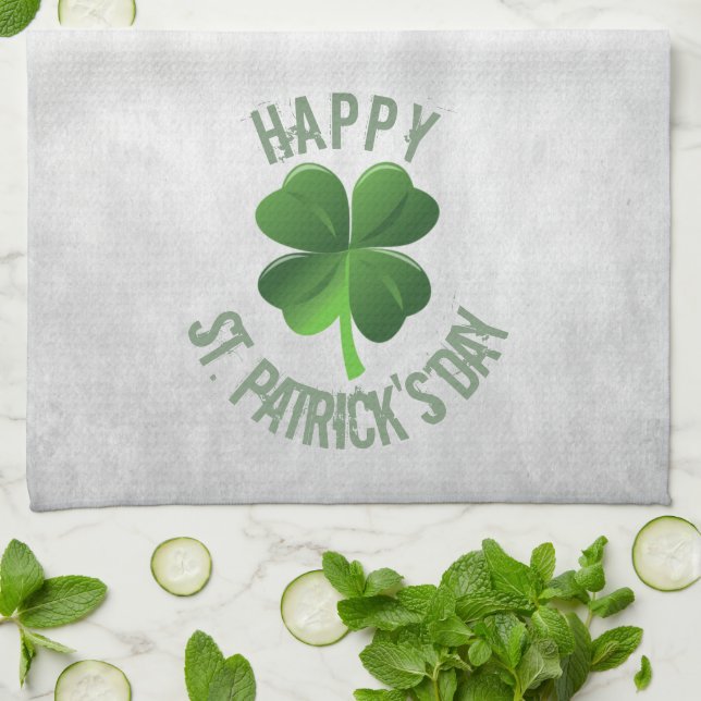 Paño De Cocina Happy St. Patrick's Day Kitchen Towel (Doblado)