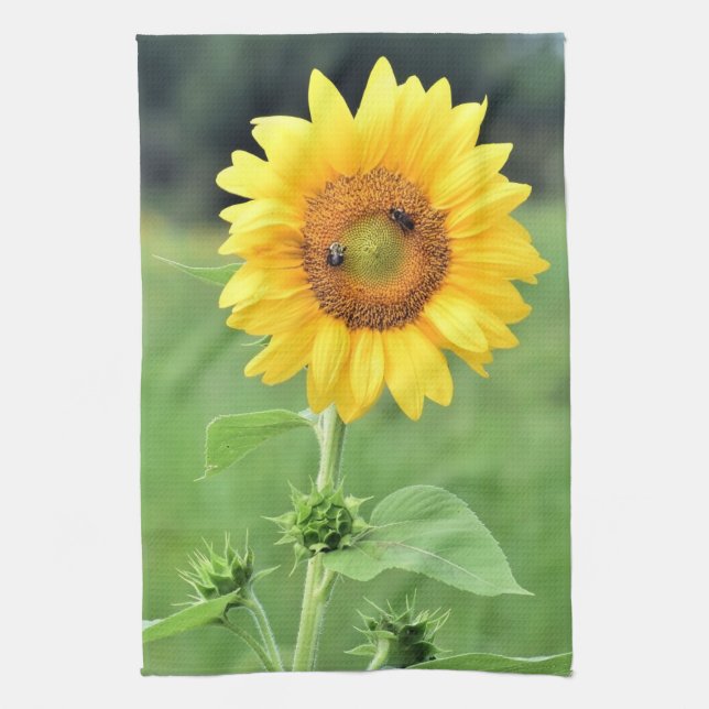 Paño De Cocina Happy Sunflower Kitchen Towel (Vertical)