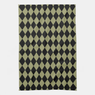 Paño De Cocina Harlequin Aguacate y Negro