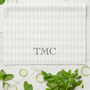 Paño De Cocina Harlequin Diamond Monogram INITIALES Moda clásica