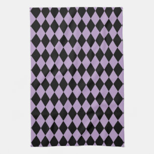 Paño De Cocina Harlequin Lilac y Black