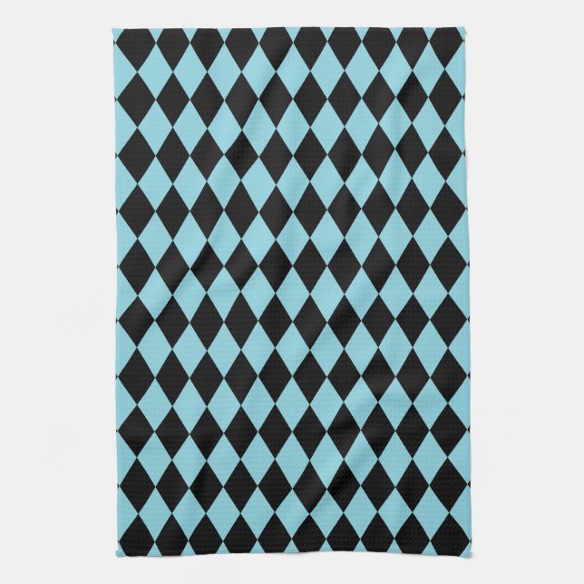 Paño De Cocina Harlequin Sky y Black (Vertical)