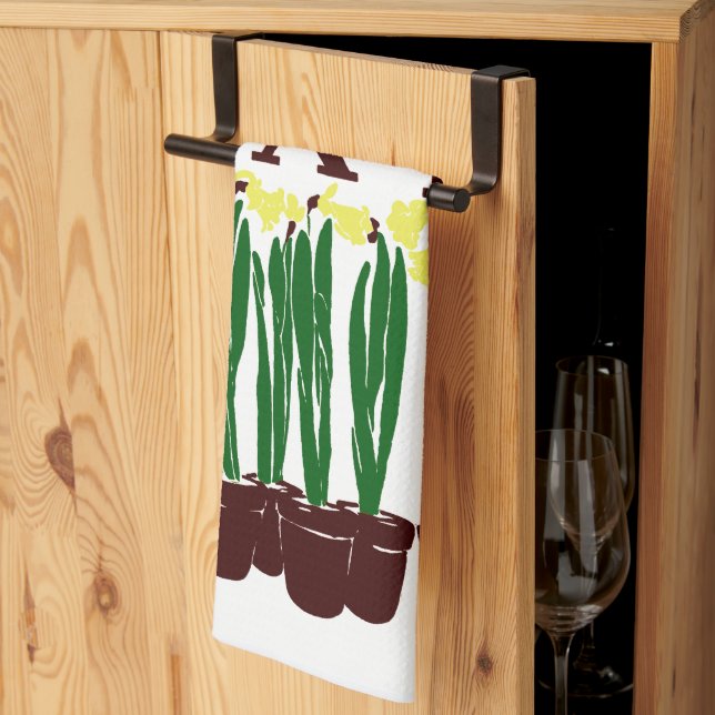 Paño De Cocina Harper's 1899 Edward Penfield Daffodils (Pliegue de tercios)